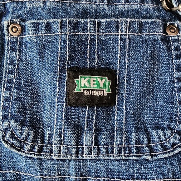 Key Apparel Imperial Denim Jean Overall Carpenter Bibs Child Toddler 2T - Picture 6 of 8